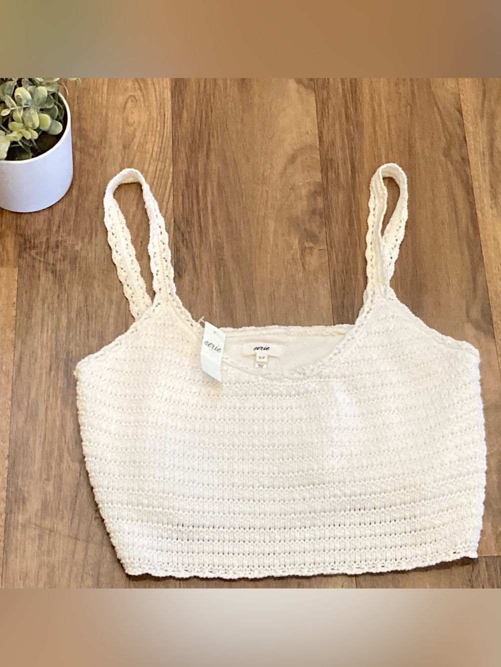 aerie Crochet Crop Top 100% Cotton